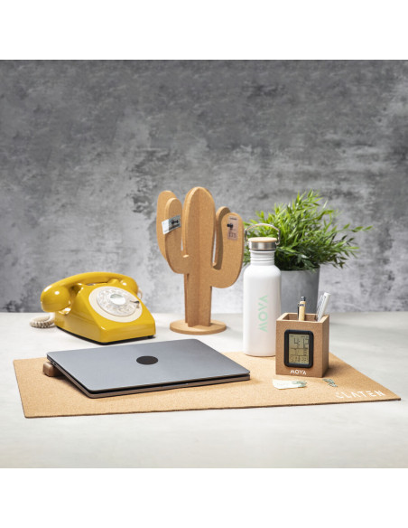 Alfombrilla ratón personalizada ECO en corcho natural, grande.