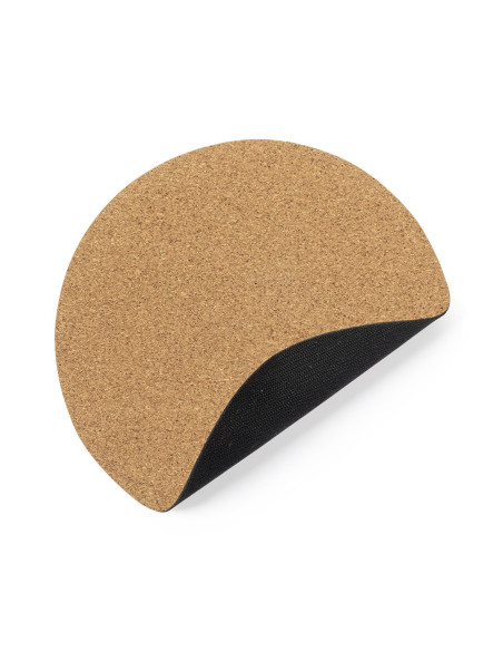 Alfombrilla ratón personalizada, circular en corcho.