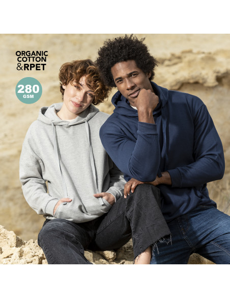Sudadera ECO Unisex con capucha Personalizada Algodón orgánico y Poliéster