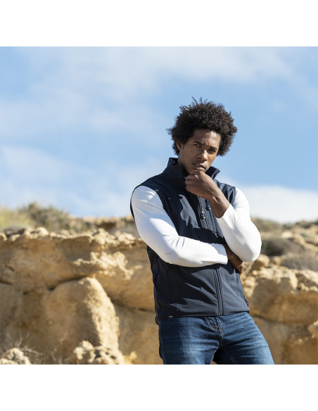 Chaleco trabajo personalizado en RPET, impermeable, S-XXL.