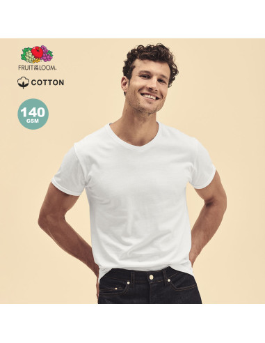 Camiseta blanca Personalizada 100% algodón 140g/m²