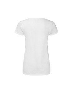 Camiseta Mujer blanca personalizada 100% algodón 2