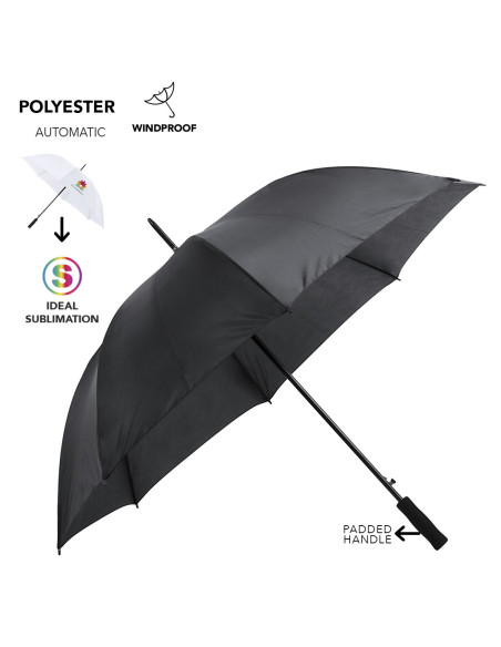 Paraguas XL personalizado con sistema antiviento de 130cm.