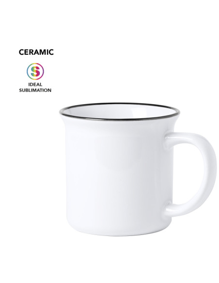 Taza de Cerámica Personalizable 300ml, Diseño Vintage.