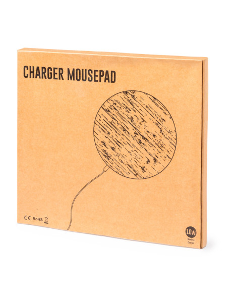 Alfombrilla ratón personalizada ECO en Bambú, inalámbrica.