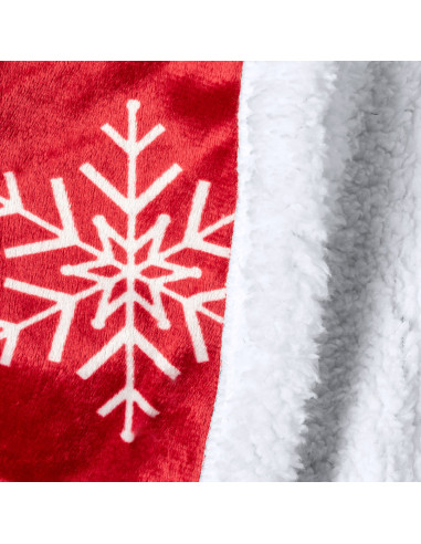 Manta navideña coral fleece, sherpa promocional.