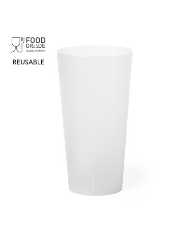 Vaso personalizado de plástico ECO-reutilizable, 400ml.