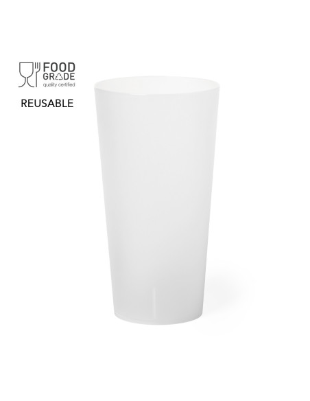 Vaso personalizado de plástico ECO-reutilizable, 400ml.