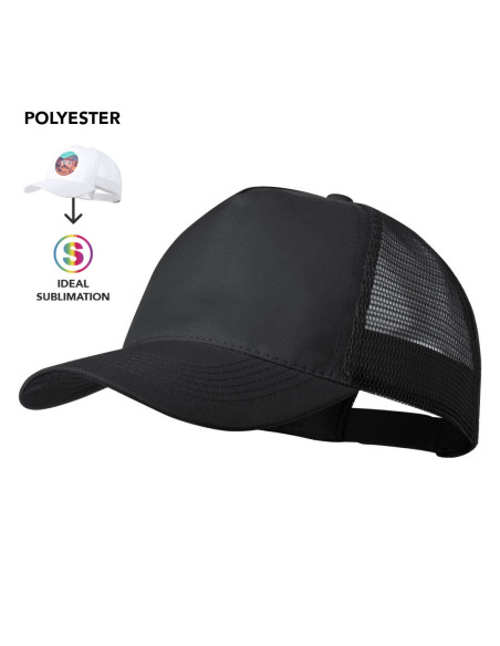 Gorra Personalizada 5 paneles en poliéster con tela de rejilla