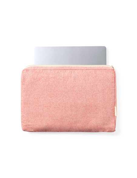 Funda portátil de 15'' personalizada en algodón reciclado.
