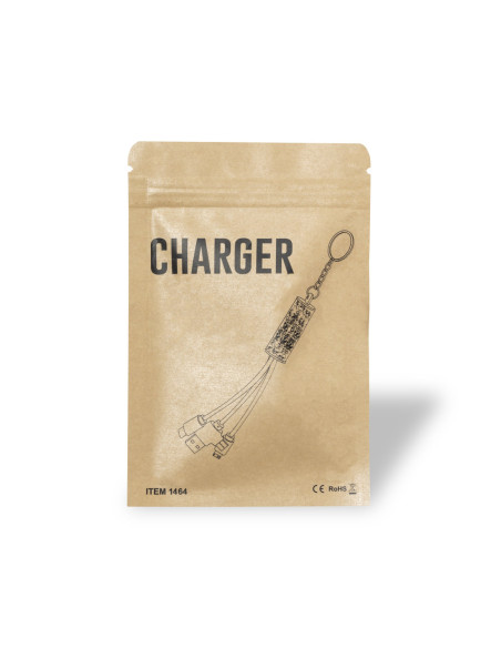 Cargador publicitario USB, eco, multi-conexión.