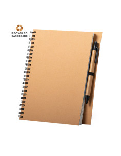 Libreta Personalizada Ecológica y Bolígrafo. Cartón...