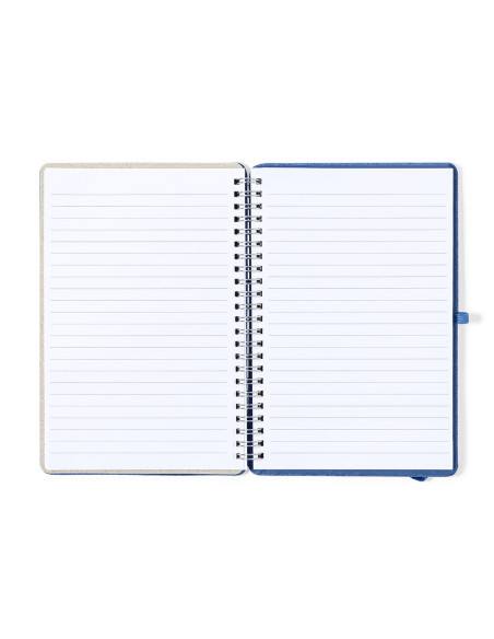 Libreta Personalizada Anillas RPET 300D reciclado. Soporte Smartphone