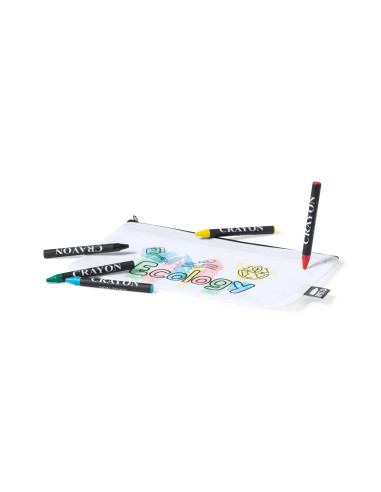 Estuche para publicidad en RPET blanco con...