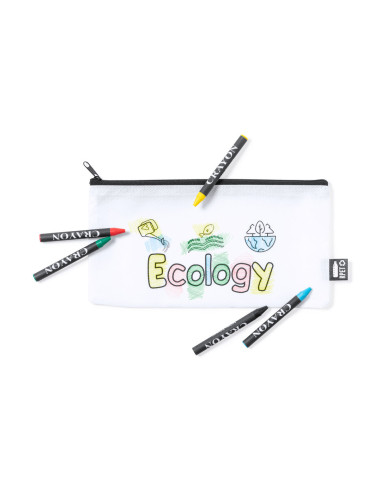 Estuche para publicidad en RPET blanco con...
