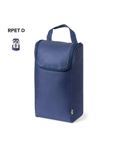 Zapatillero en RPET personalizado con cremallera.