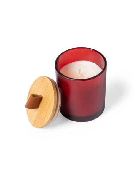Vela personalizada, cristal y bambú, varios aromas.
