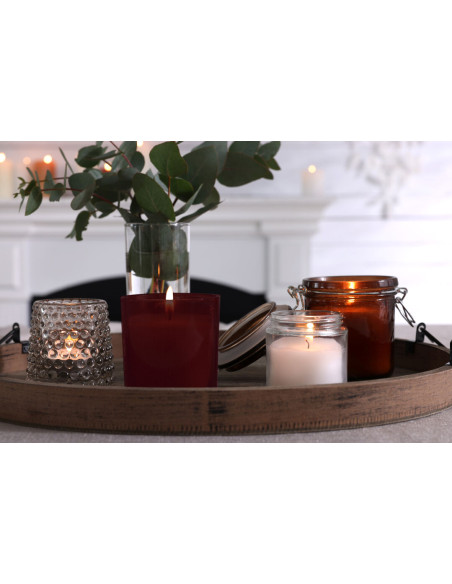 Vela personalizada, cristal y bambú, varios aromas.