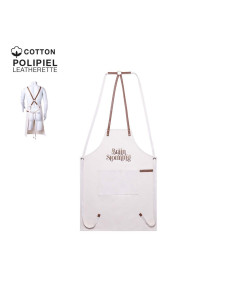 Delantal para Personalizar en Algodón, cinta y bolsillo. 2