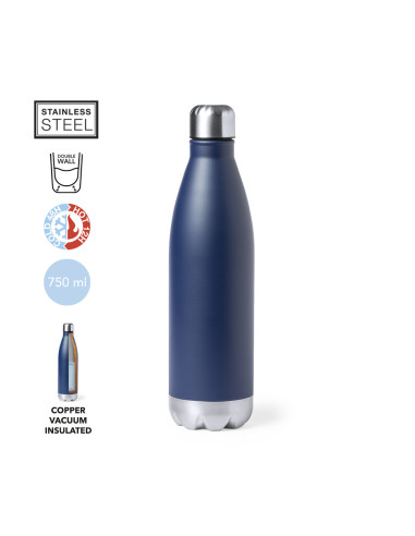 Bidón Personalizado 750ml Acero Inox. 12h y...