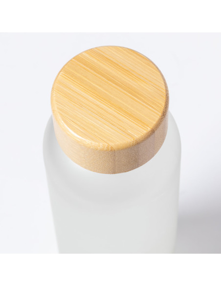 Botella de agua personalizada ECO 500ml. Tapón Bambú,