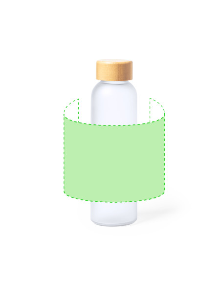 Botella de agua personalizada ECO 500ml. Tapón Bambú,