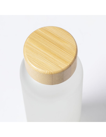 Botella de agua personalizada ECO 500ml. Tapón Bambú,