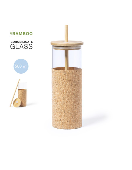 Botella de Agua Personalizada línea ECO 520ml en cristal.