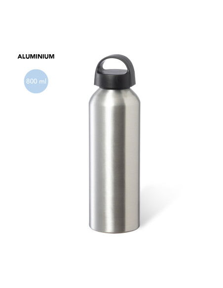 Botella de agua Personalizada 800ml Aluminio brillante.