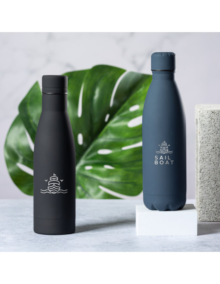 Botella Agua Personalizada 750ml Acero Inox y tacto goma