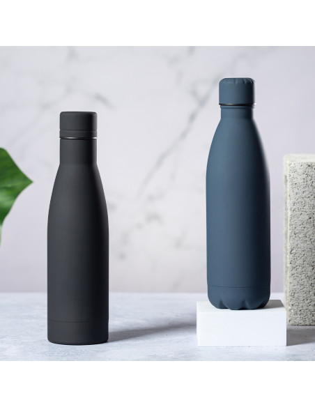 Botella Agua Personalizada 750ml Acero Inox y tacto goma