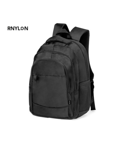 Mochila Publicitaria premium en RNYLON 420D reciclado.
