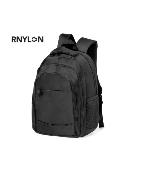 Mochila Publicitaria premium en RNYLON 420D reciclado.