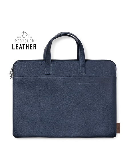 Maletín portadocumentos personalizado premium en cuero reciclado.