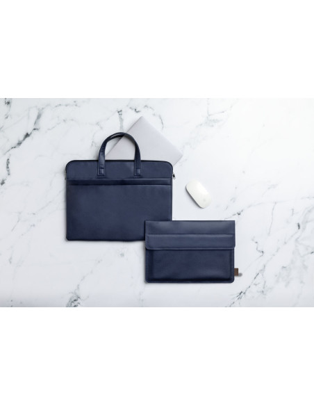 Maletín portadocumentos personalizado premium en cuero reciclado.