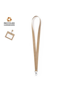 Lanyard corporativo ECO en cartón reciclado con mosquetón. 2