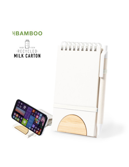 Libreta Publicitaria de Cartones Leche reciclados