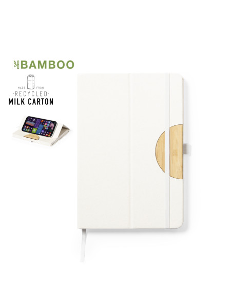 Libreta Ecológica Personalizada, hecha de Cartones de Leche reciclados