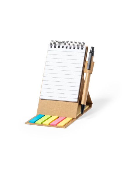 Bloc de notas publicitario Ecológico en Cartón y Soporte smartphone