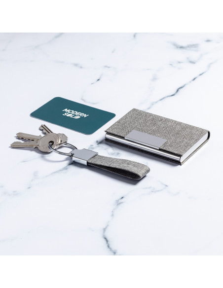 Porta tarjetas personalizado con cierre magnético, RPET.