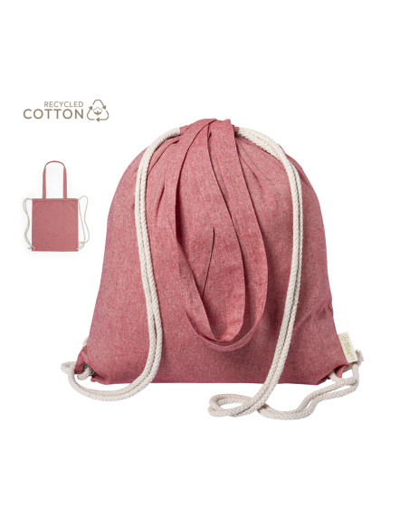 Bolsa mochila Personalizable de cuerdas ECO, Algodón reciclado140g/m2