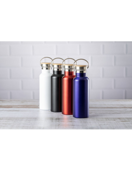 Bidón térmico Personalizado 500ml Acero Inox detalles Bambú