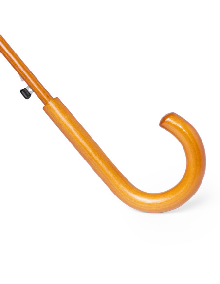 Paraguas para publicidad con mango curvado en madera de 105 cm