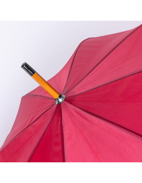 Paraguas para publicidad con mango curvado en madera de 105 cm