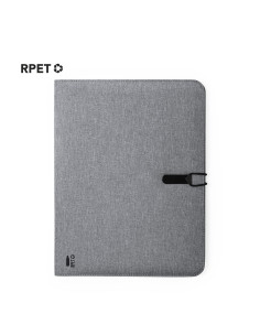 Carpeta A4 ECO personalizada en RPET con bloc y cierre...