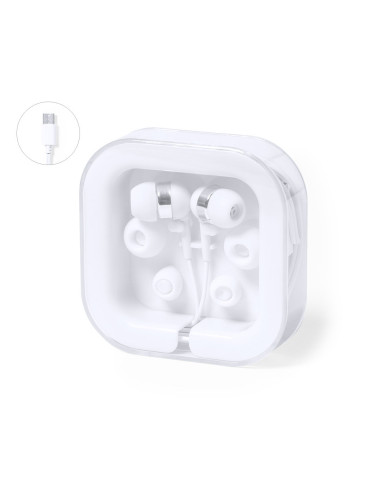 Auriculares personalizados Tipo C con estuche.