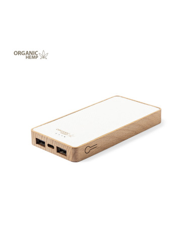 Power bank en Cáñamo y Madera personalizado...