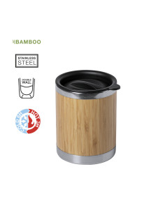 Vaso Termo en Bambú y Acero Inox personalizado de 300ml,...