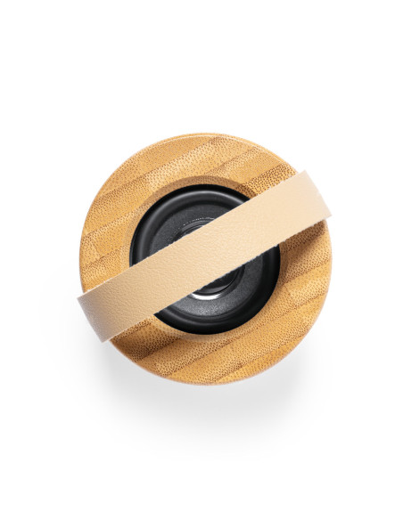 Altavoz personalizado ECO Bluetooth® 3W, bambú, LED.