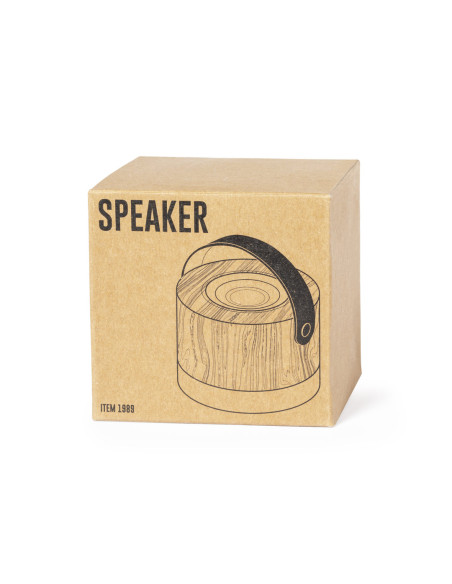 Altavoz personalizado ECO Bluetooth® 3W, bambú, LED.